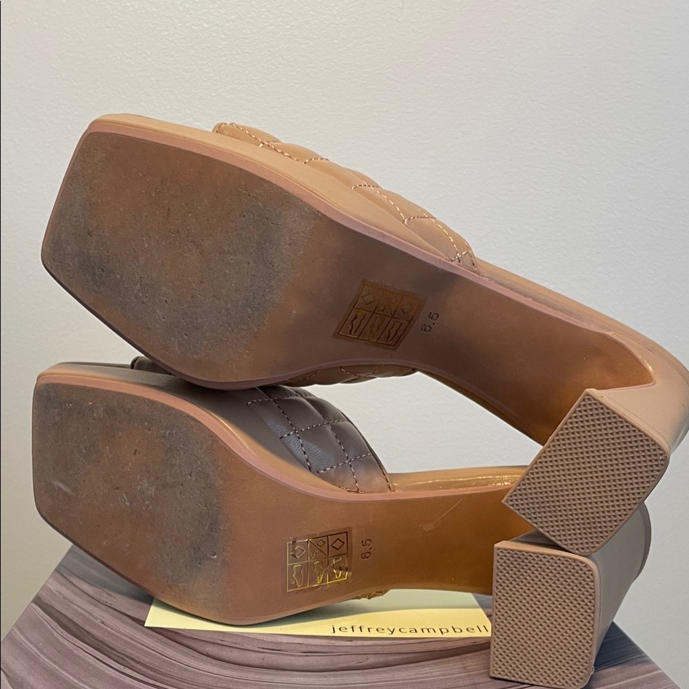 Jeffrey Campbell Nude Quilted Heels - Picture 3 of 4